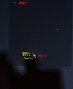N. Steensche: Jupitermonde mit Stellarium